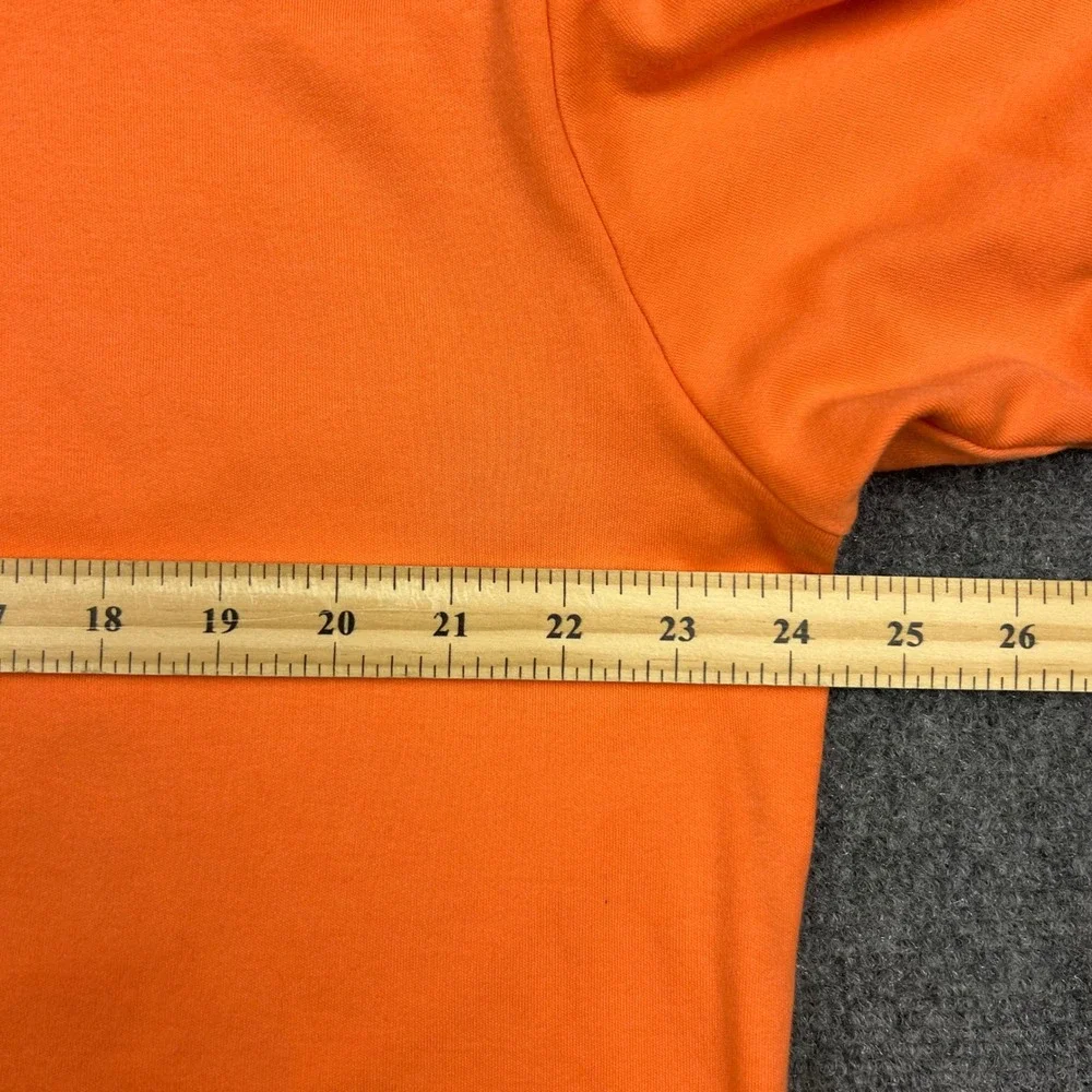 Polo Ralph Lauren Polo Shirt Mens L Orange Short Sleeve Green Pony Cotton Pique